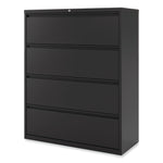 Alera 4-Drawer Lateral File Cabinet, Locking, Letter/Legal, Black, 42.13" (ALELF4254BL)