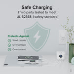 Plugable 67W USB-C Charging Station, White (PS3-METERC3)