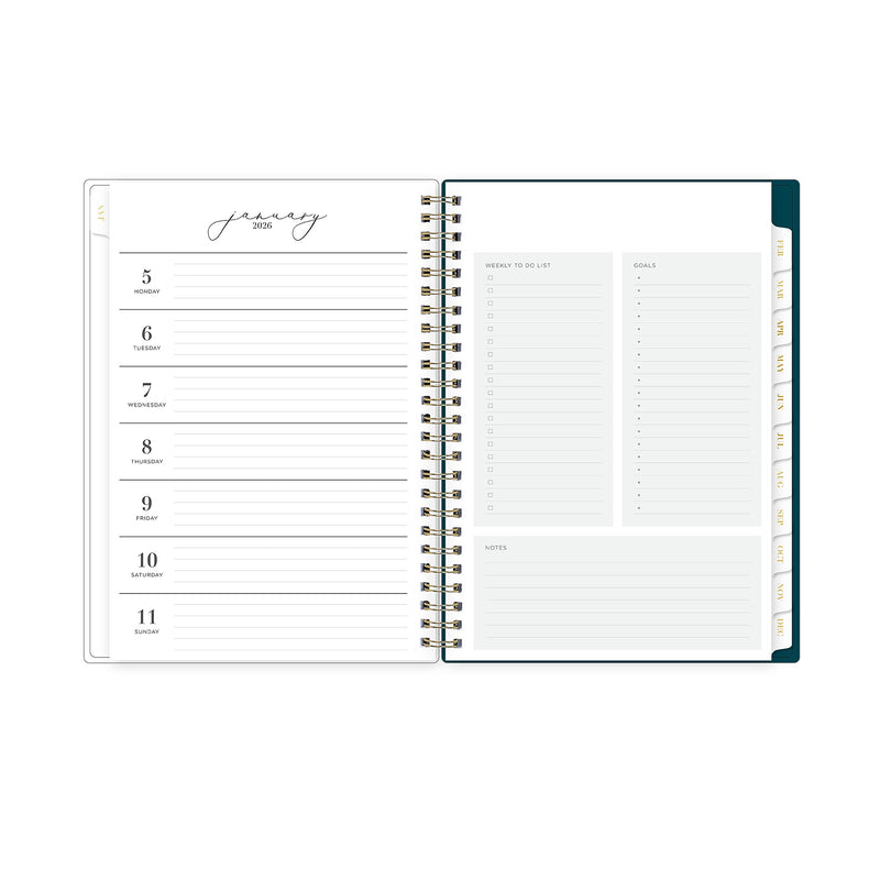 2026 Blue Sky Life Note It Dania 5.875" x 8.625"  Weekly & Monthly Planner, Plastic Cover, Multicolored (139478-26)