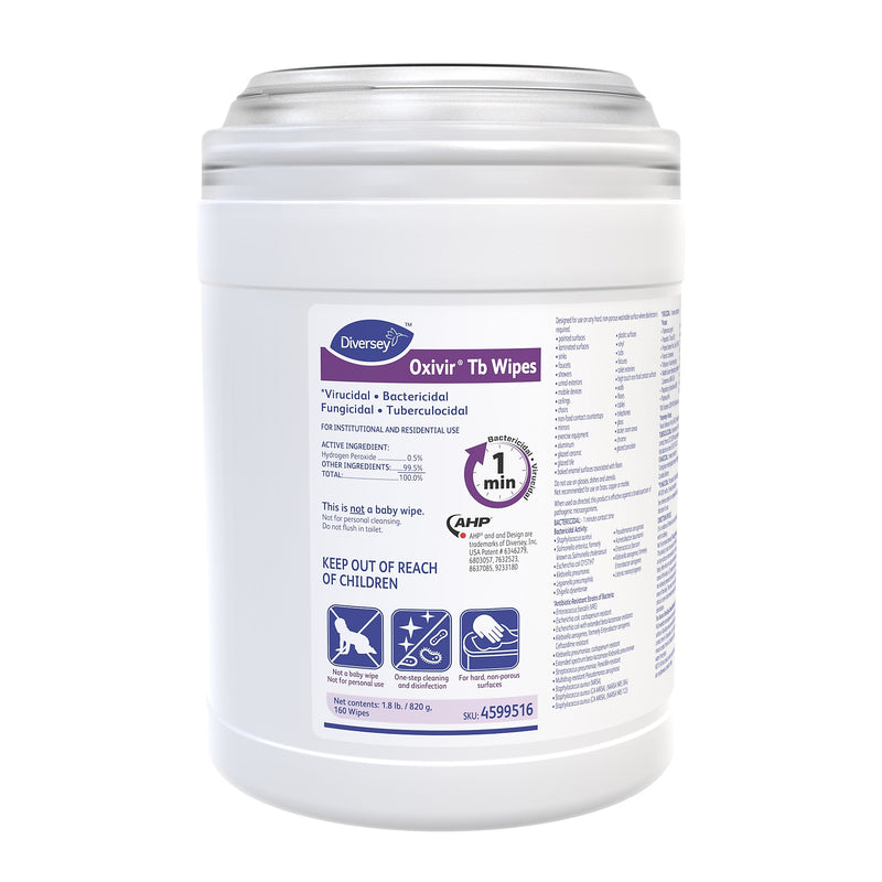 Diversey Oxivir Tb Disinfecting Wipes, 160/Pack (4599516)