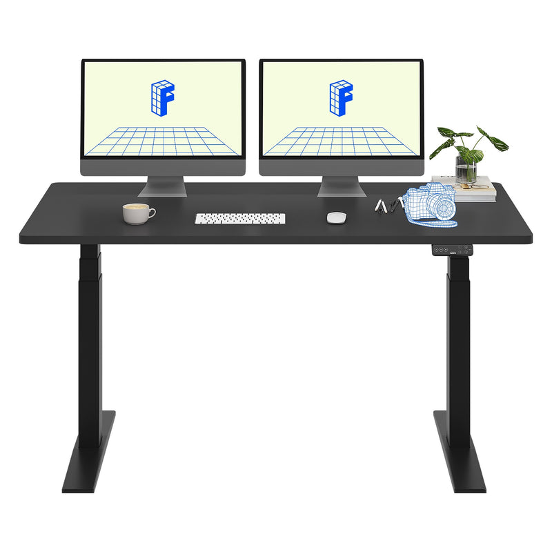 FlexiSpot E7 Commercial 60''W Electric Rectangular Adjustable Standing Desk, Black (E7BCOM6030-B)