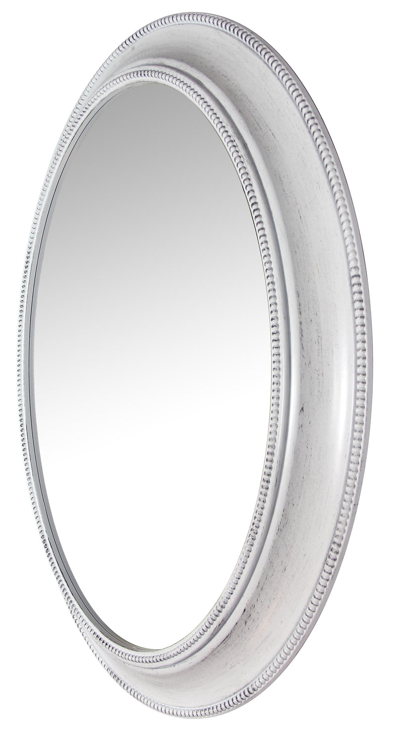 Infinity Instruments Sonore Decorative Wall Mirror, White Plastic, 30" (15370WH)