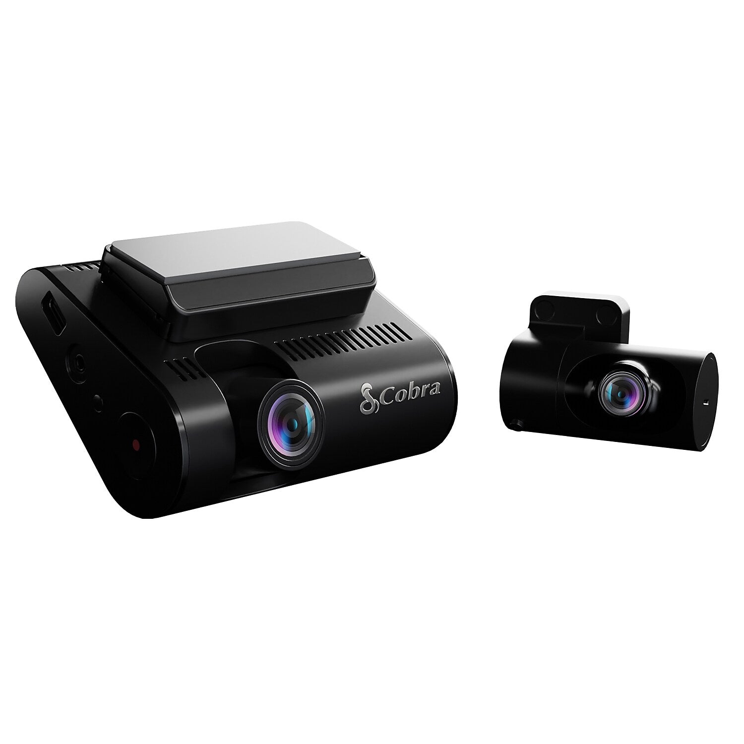 Cobra SC 250R Front 4K Smart Dash Cam with 1080p Rear Accessory Cam, GPS, Wi-Fi & microSD Card, Black (SC250R)