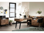 South Shore Helsy 78"W L-Shaped Computer Desk with Power Bar and Removable Hutch, Natural Walnut (13307)