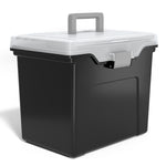 Staples File Box File Portable Tote, Letter Size, Black (140163/110997)