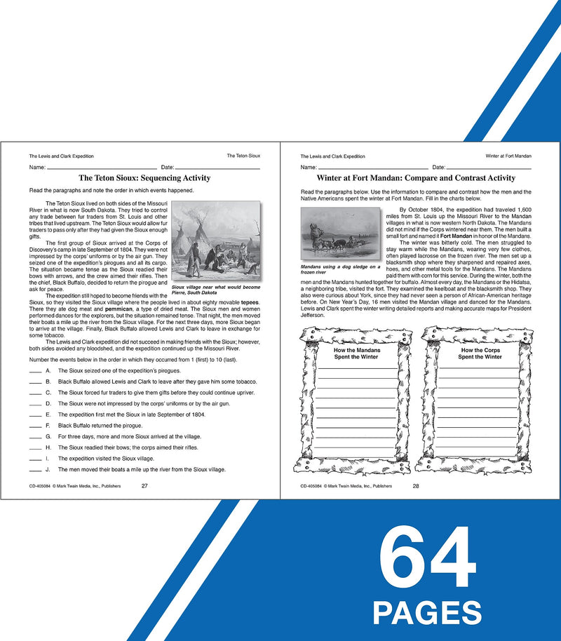 Paperback Workbook Mark Twain The Lewis and Clark Expedition (405084)