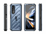 SUPCASE Unicorn Beetle Metallic Blue Kickstand Case for Samsung Galaxy Z Fold4 (SUP-Galaxy2022-ZFold4-5G-Unicorn-SP-Tilt)
