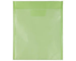 JAM PAPER Plastic Envelopes with Tuck Flap Closure, Letter Open End, 9 7/8 x 11 3/4, Lime Green, 12/Pack (15438965A)