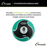 Champion Sports 8 lbs. Rhino Elite Medicine Ball, Green (CHMP697)