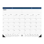 2025-2026 Staples 22" x 17" Academic Monthly Desk Pad Calendar, Navy (ST59497-25)