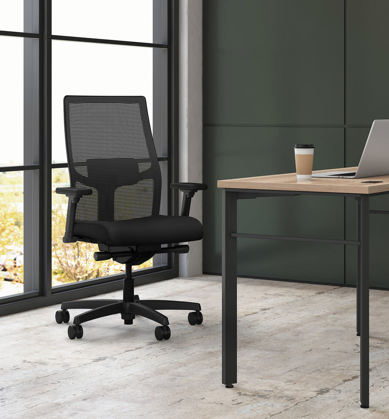 HON Ignition 2.0 Mesh/Fabric Computer and Desk Chair, Black (HONI2M2AMLC10TK)