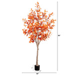 Nearly Natural 8' Autumn Oak Artificial Fall Tree (T4809)