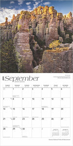 2025 BrownTrout Arizona National Parks & Monuments 12" x 12" Monthly  Wall Calendar (9781975476007)