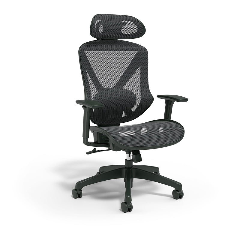 Staples® Dexley Ergonomic Mesh Swivel Task Chair, Black (UN56946)