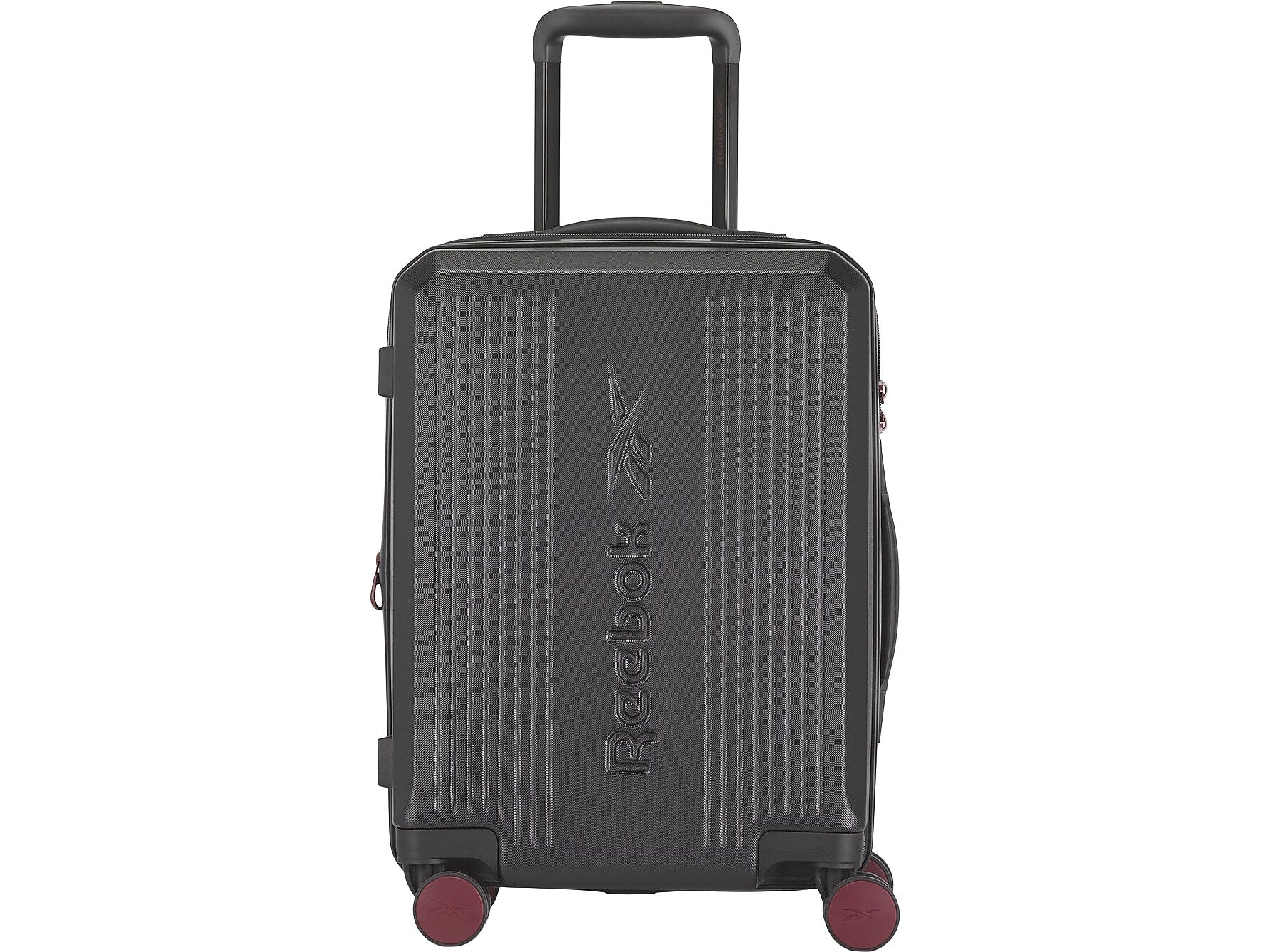 Reebok 21.25" Hardside Carry-On Suitcase, 8-Wheeled Spinner, TSA Checkpoint Friendly, Black (HLG4420RB-BLACK)