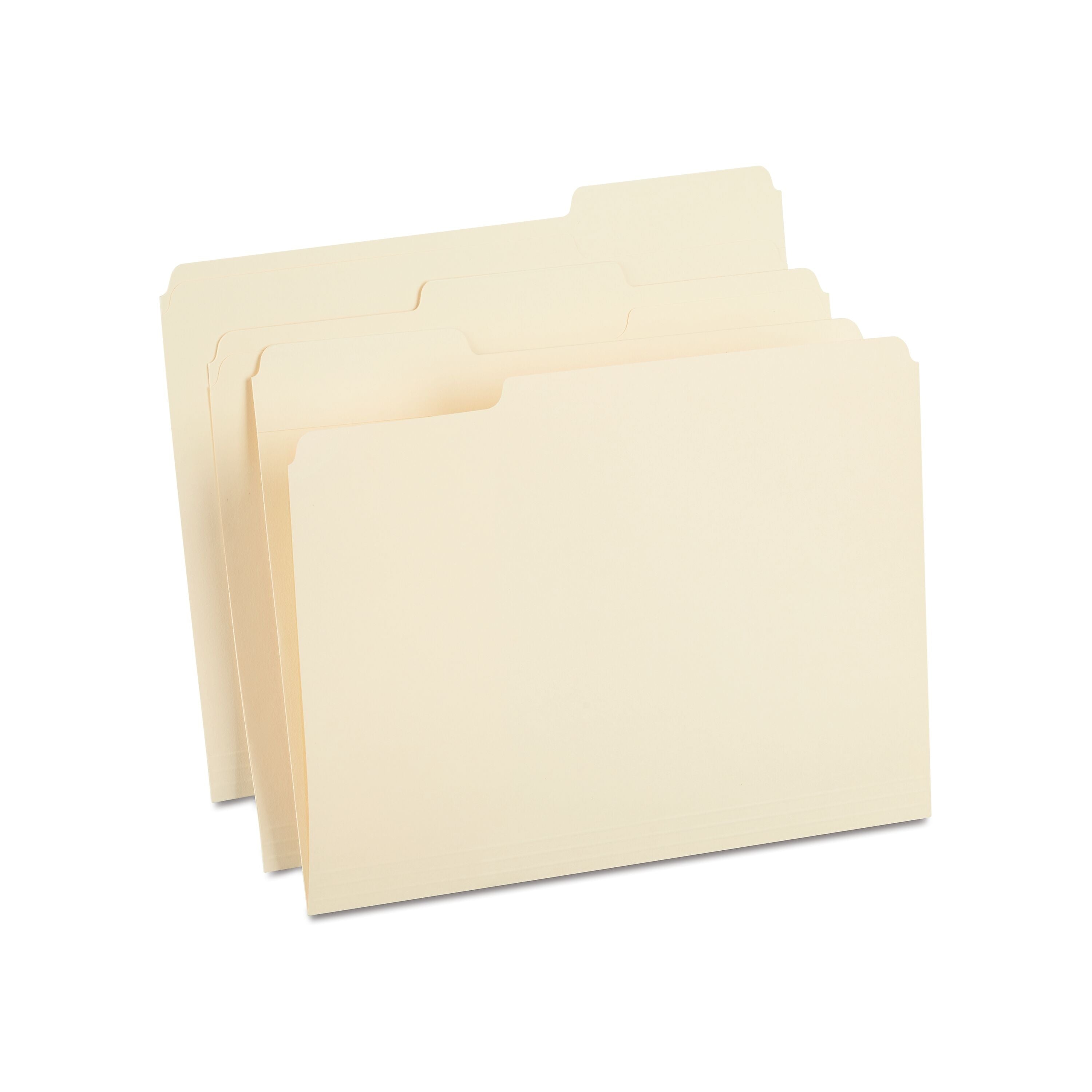 Staples 100% Recycled Heavyweight Reinforced File Folders, 1/3-Cut Tab, Letter Size, Manila, 50/Box (ST452830/452830)