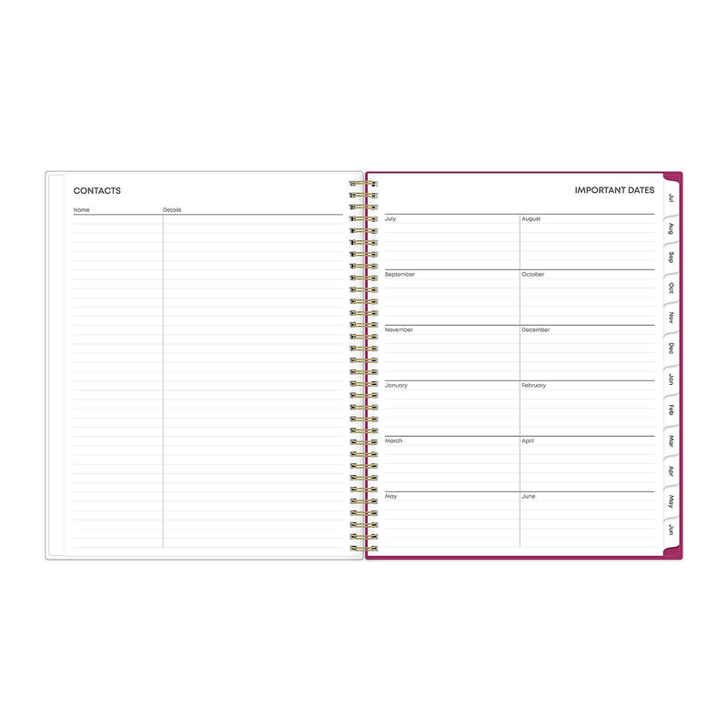 2025-2026 Blue Sky Mahalo 8.5" x 11" Academic Year Weekly & Monthly Planner, Plastic Cover, Multicolored (100149-A26)