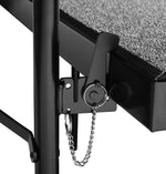 NPS 4-Level Tapered Standing Choral Riser, 72"W x 60”-78”L x 32"H, Black Carpet (RT4LC10)