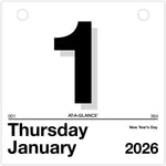 2026 AT-A-GLANCE Today Is 6" x 6" Daily Calendar Refill Pages, White/Black (K1-50-26)