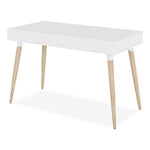 Alera Scandinavian Writing Desk, 47.24" x 23.62" x 29.53", White/Beigewood (ALEWSS4824WB)