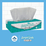 Angel Soft Professional Series Facial Tissue, 2-Ply, White, Flat Box, 100 Sheets/Box, 1 Box/Pack (48580)