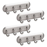 iDESIGN Wall Rack, Brushed Nickel, ABS, 4/Pack (28133M4)