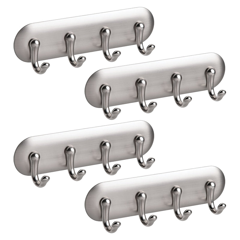 iDESIGN Wall Rack, Brushed Nickel, ABS, 4/Pack (28133M4)