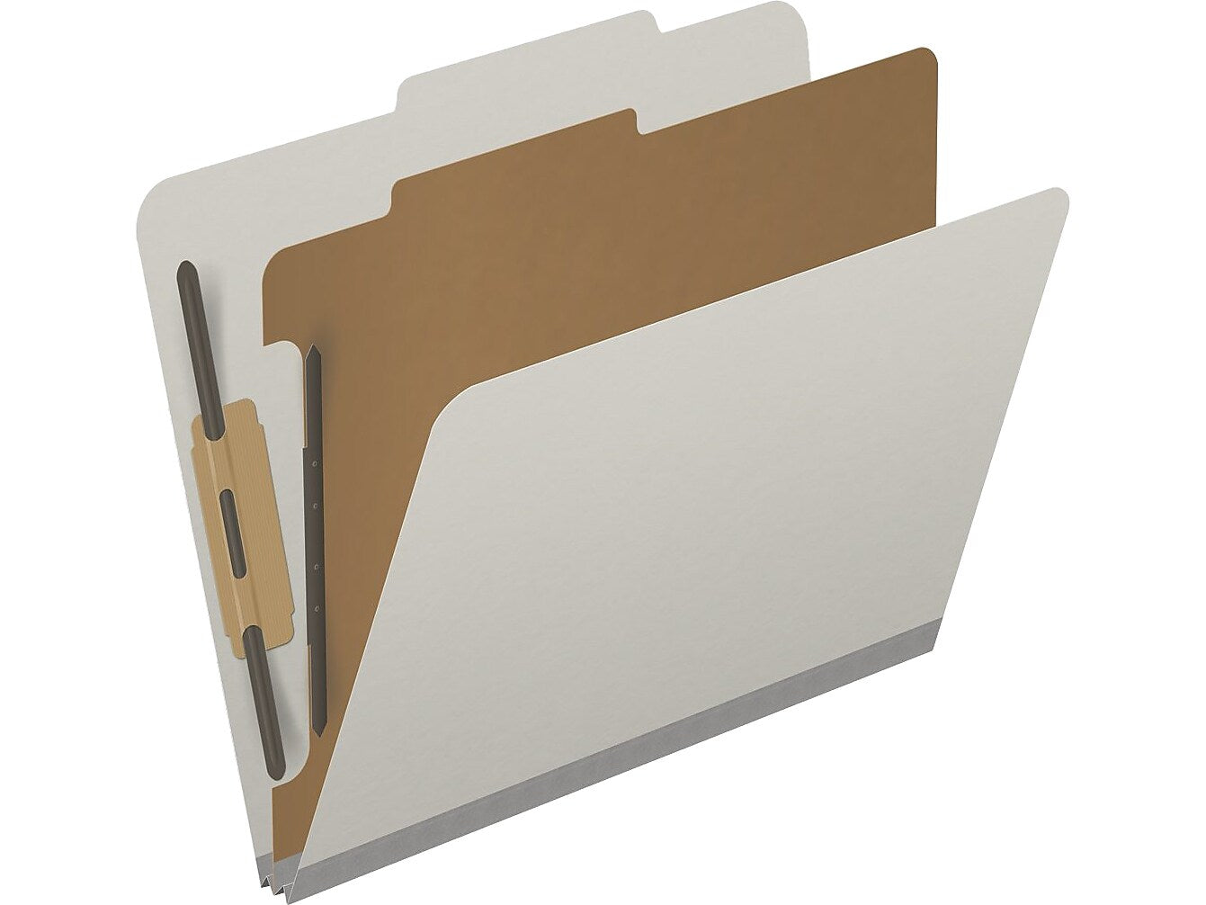 Medical Arts Press Pressboard Classification Folder, 1 Divider, 2" Expansion, Letter Size, Gray, 10/Box (DV-T42-14-3GRY)