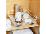 Household Essentials Glidez Steel Storage Organizer, White (1516-1)