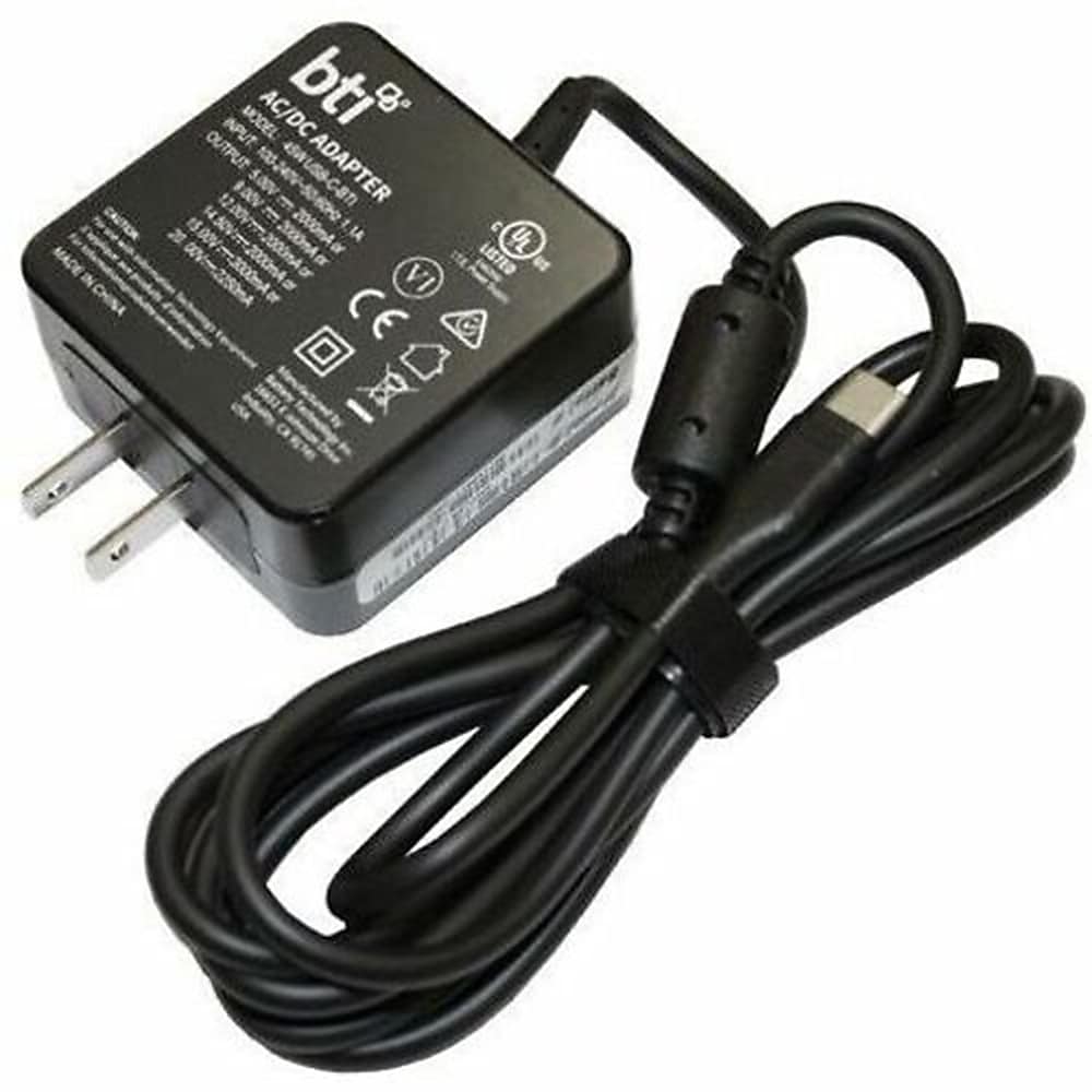 BTI 45W USB-C Laptop Adapter & Charger for Lenovo Laptop, Black (02DL119-BTI)