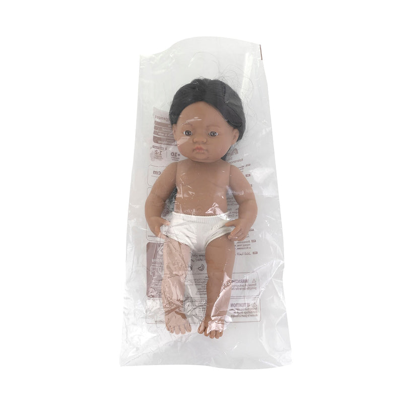 MINILAND Anatomically Correct 15" Baby Doll, Native American Boy (MLE31239)
