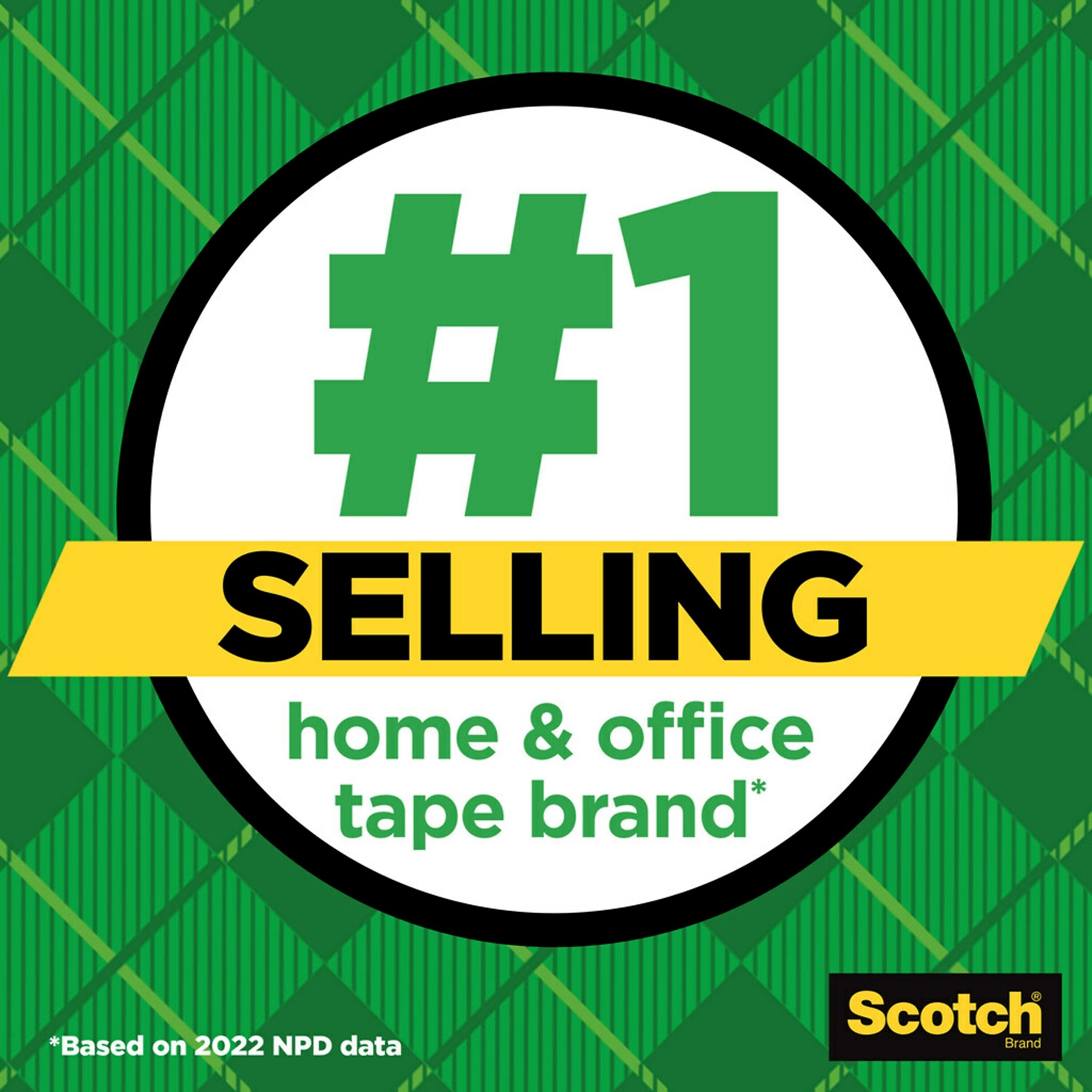 Scotch Magic Invisible Clear Tape Refill, 0.75" x 72 yds., 3" Core, Clear, 2 Rolls/Pack (810-2P34-72)