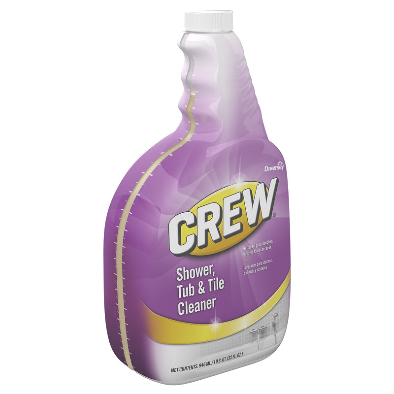 Diversey™ Crew Shower, Tub and Tile Cleaner, Liquid, 32 oz, 4/Carton