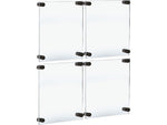 Azar Sign Holder, 15" x 21", Wall Mounted, Black, Acrylic, 4/Pack (105508-BLK-4PK)