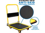 Mount-It! Foldable Flatbed with Swivel Wheels, 660 lb. Capacity, Black/Yellow (MI-921)