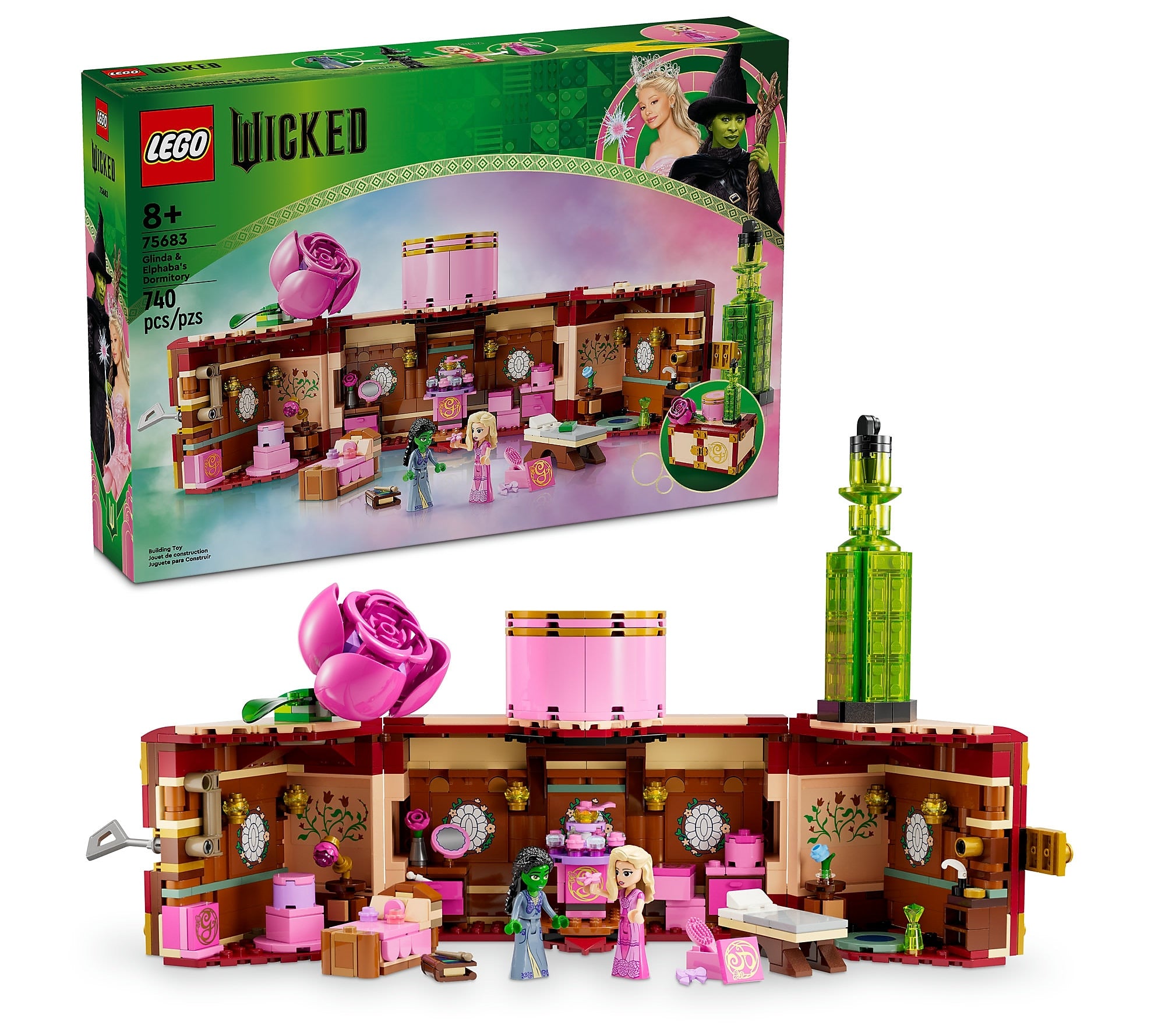 LEGO Wicked Glinda & Elphabas Dormitory, 740 Pieces (75683)
