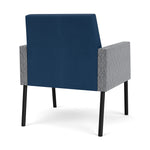 Lesro Mystic Lounge Vinyl Guest Chair, Patriot Plus Blue Ridge/Adler Gray Flannel/Black (ML1101.SBK-02PPBR.03PPBR.04ADGF)