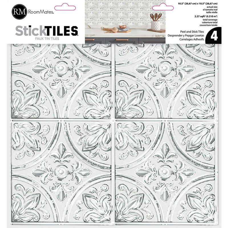York Wallcoverings Carrara Marble Hexagon Peel and Stick Backsplash (TIL4245FLT)