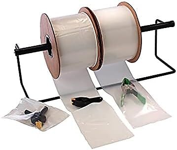7" x 8" Layflat Poly Bags, Bags on a Roll, 2 Mil, Clear, 1250/Roll (2707)