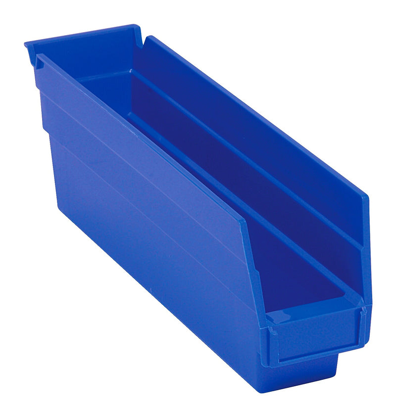 Quantum Storage Systems Assorted Polyethylene Shelf Bin, 4" x 11.63"x 2.75", Blue, 36/Pack (QSB100BLCS)