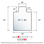 Floortex Cleartex Ultimat Lipped Chair Mat for Carpets up to 1/2", 35" x 47", Clear Polycarbonate (FC118923LR)