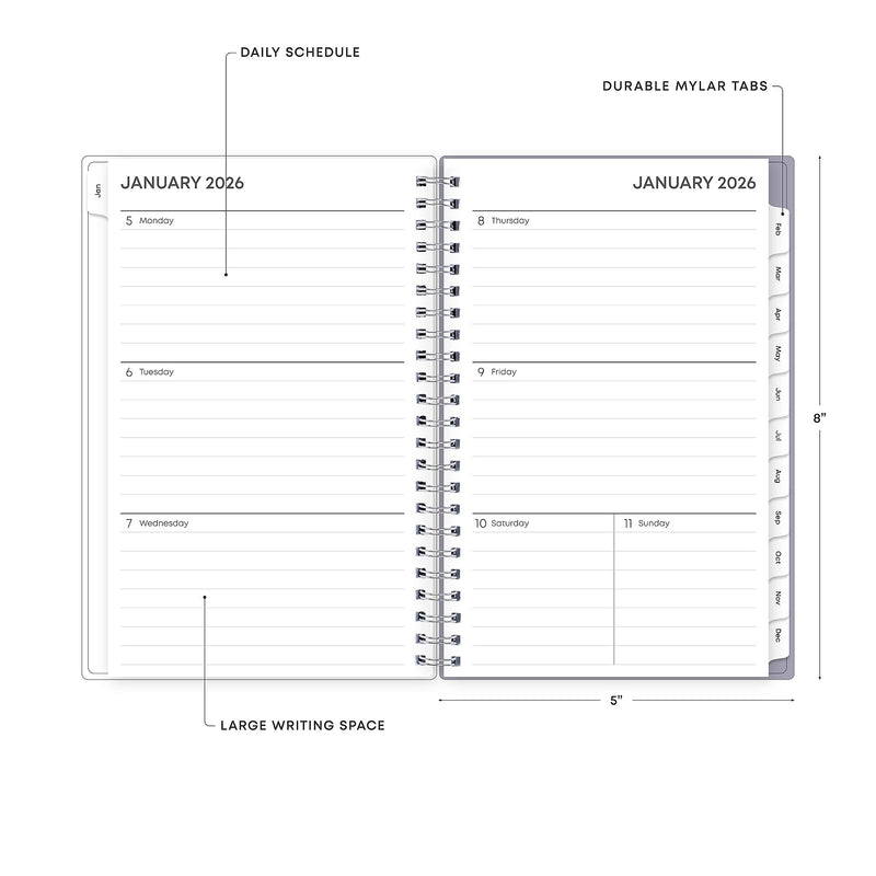 Planning Calendar BS Laila Poly CYO 5x8 RY26 Wkly/Mthly Safety Wirebound -