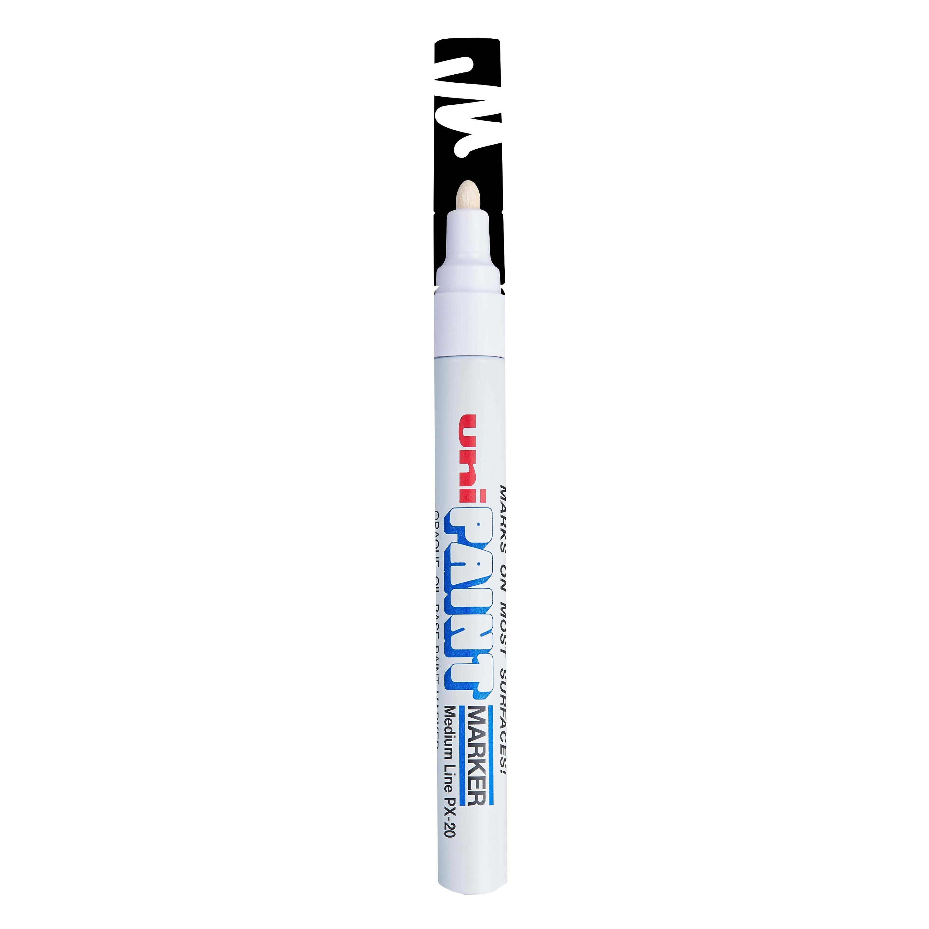 uni PAINT PX-20 Fabric Marker, Medium Point, White (63613)