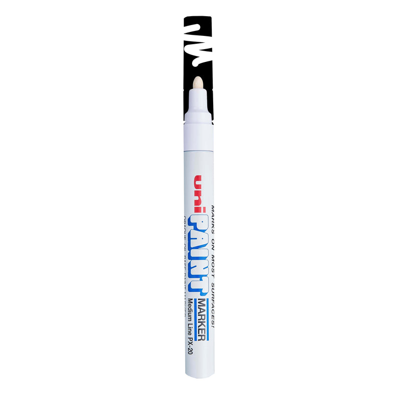 uni PAINT PX-20 Fabric Marker, Medium Point, White (63613)
