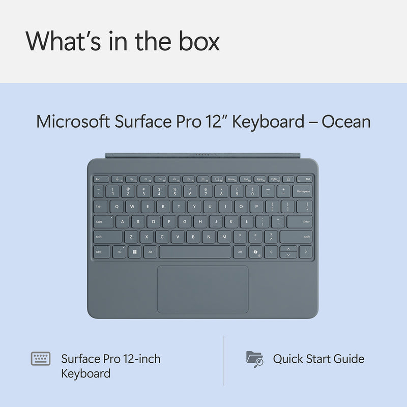 Microsoft Surface Pro 12" Keyboard Cover, Ocean (EP2-32750)