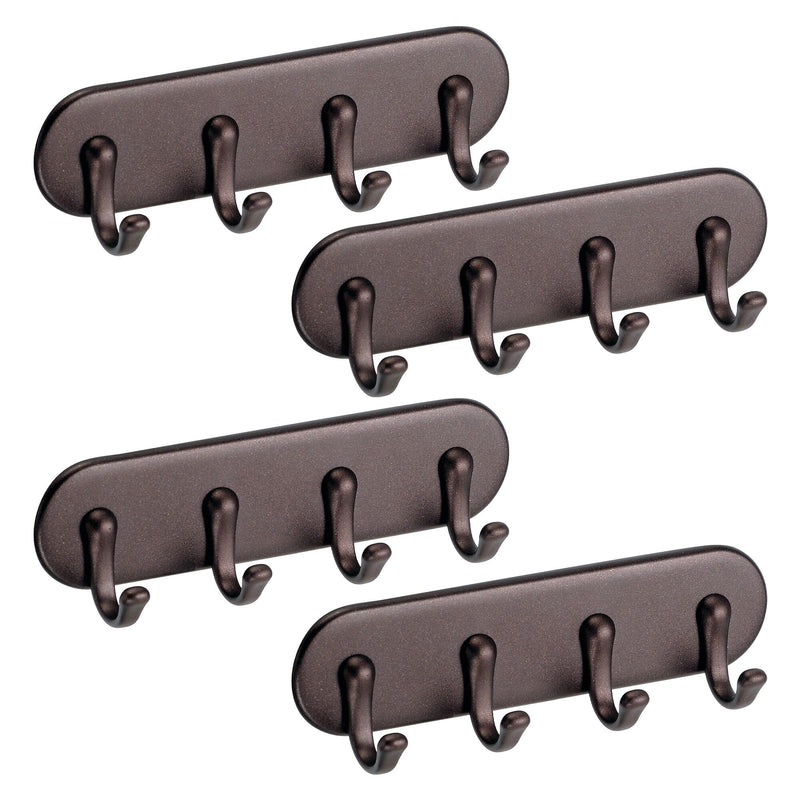 iDESIGN Wall Rack, Bronze, ABS, 4/Pack (28100M4)