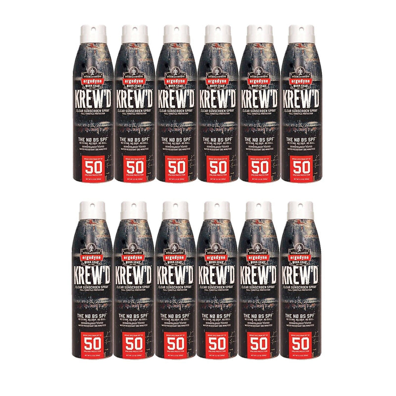 Ergodyne KREW'D Sunscreen Spray, SPF 50, 5.5 Oz., 12/Pack (16639)