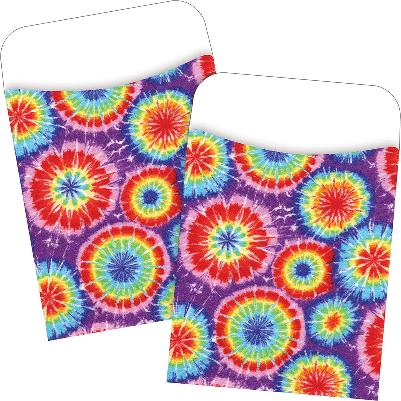 Barker Creek Tie-Dye Library Pockets, 5.125" x 3.5", 60/Set (BC3818)