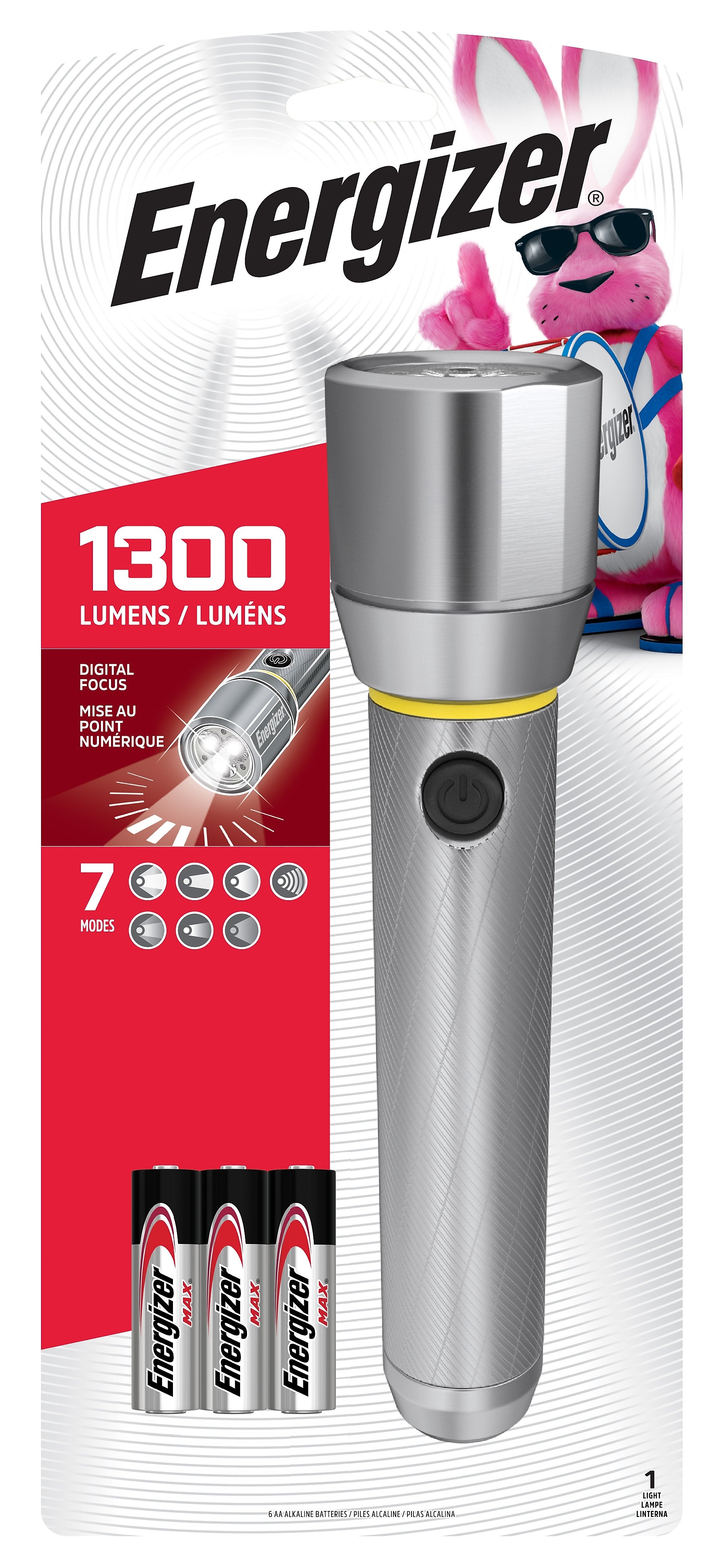 Energizer Vison HD Performance 8.8" Metal 1300 Lumens Flashlight  (EPMZ61E)