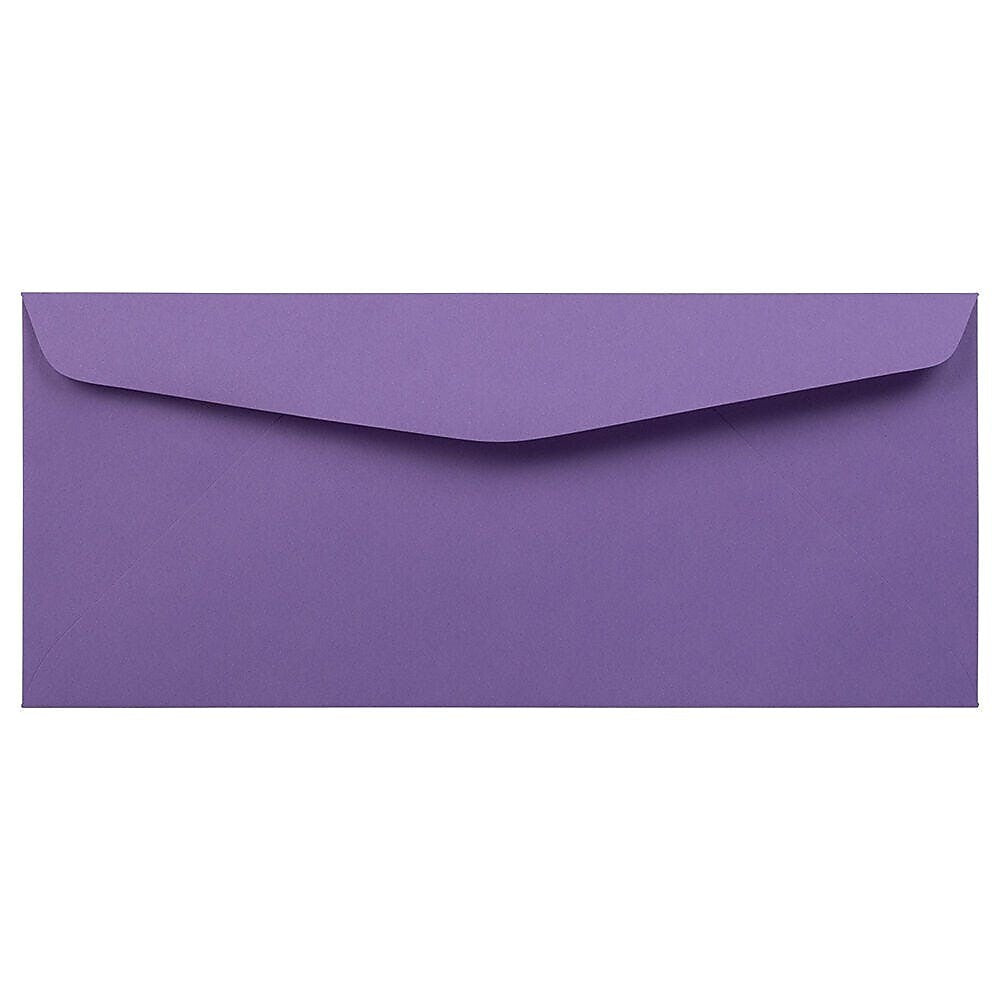 JAM Paper #10 Booklet Envelopes, 4 1/8" x 9 1/2", Purple, 100/Pack (1536405d)